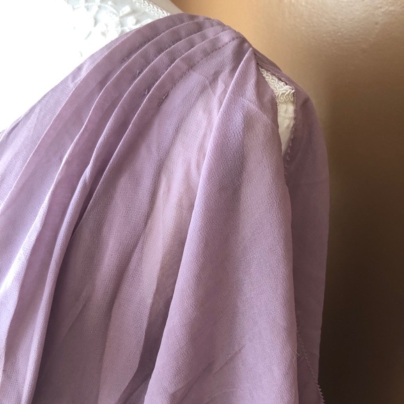One Shoulder Flutter Sleeve knee-length dress - Picture 3 of 7